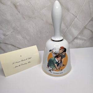 1977 Norman Rockwell "Knuckles Down" Limited Edition Collector Bell Danbury Mint